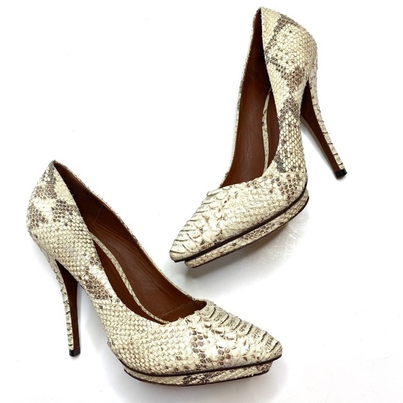 Elizabeth & James Falin Snakeskin Heels - Picture 1 of 5